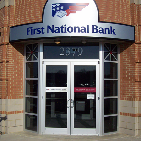 bank entrance